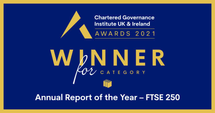 FTSE 250 Annual Report of Year at the CGI Awards